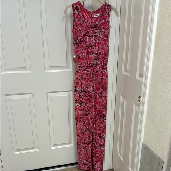 Calvin Klein Pants - Calvin Klein Pink Animal Sleeveless Jumpsuit
